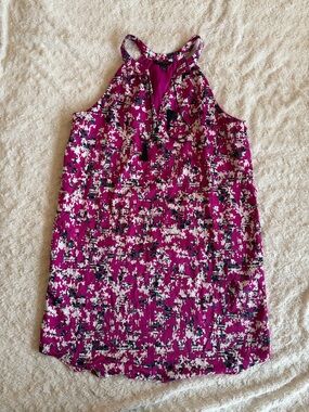 Banana Republic Fuchsia Floral Print Halter Camisole